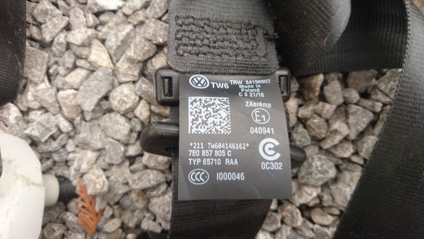 VW T6 CADDY PAS NAPINACZ BEZPIECZEŃSTWA 7E0857806C 7E0857805C - obrazek 2
