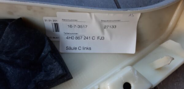 OSLONA SLUPKA TAPICERKA AUDI A8 S8 D4 4H0867241 - obrazek 3